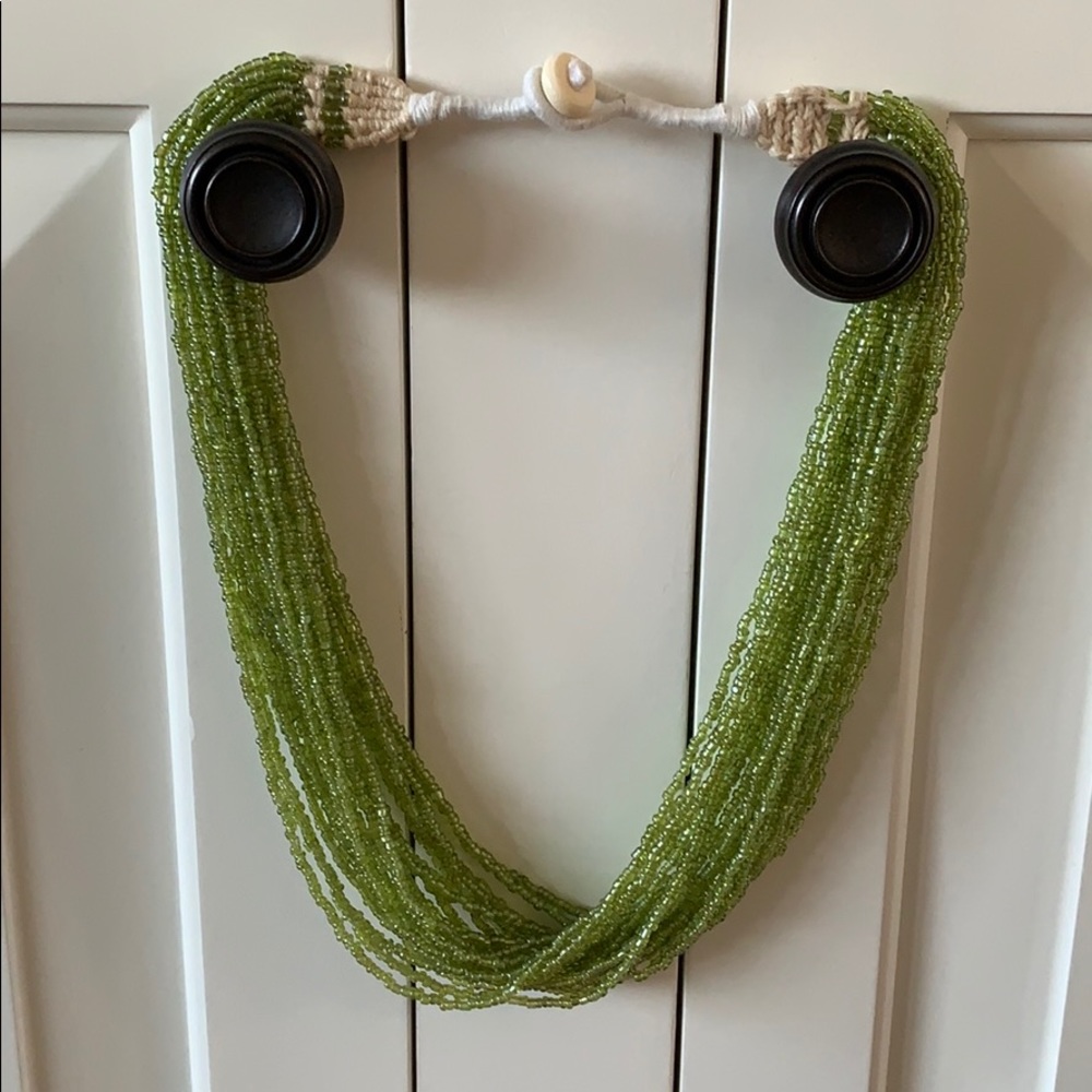 Multi-strand beaded necklace